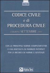 Codice civile e di procedura civile edito da Alpha Test