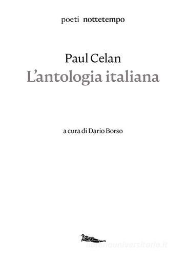 L'antologia italiana di Paul Celan edito da Nottetempo