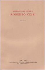 Miscellanea in onore di Roberto Cessi edito da Storia e Letteratura