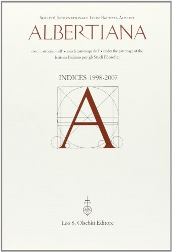 Albertiana. Indices (1998-2007) edito da Olschki