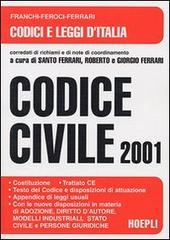 Codice civile 2001 edito da Hoepli