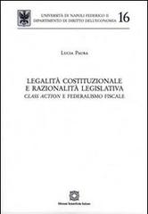 Legalità costituzionale e razionalità legislativa di Lucia Paura edito da Edizioni Scientifiche Italiane