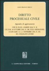 Diritto processuale civile. Appendice di aggiornamento di G. Franco Ricci edito da Giappichelli