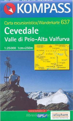 Carta escursionistica n. 637. Trentino, Veneto. Cevedale, valle di Peio, Alta Valfurla 1:25.000. Digital map. DVD-ROM edito da Kompass