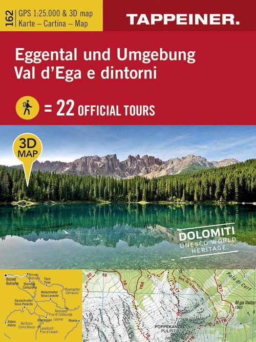 Eggental und Umgebung-Val D'Ega e dintorni. Cartina 1:25.000 edito da Tappeiner