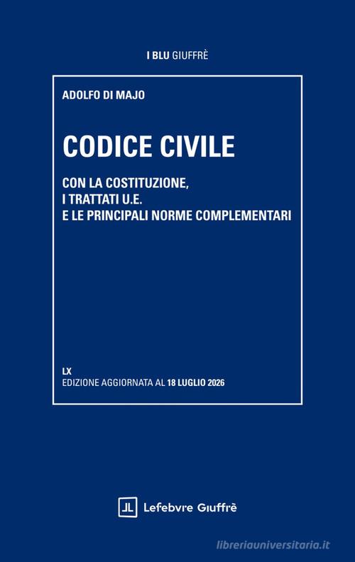 Codice civile 2026 di Adolfo Di Majo edito da Giuffrè