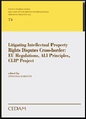 Litigating intellectual property rights disputes cross-border: EU regulations, ALI principles, CLIP project di Stefania Bariatti edito da CEDAM