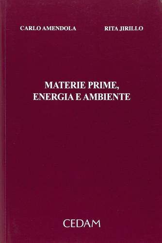 Materie prime, energia e ambiente di Carlo Amendola, Rita Jirillo edito da CEDAM