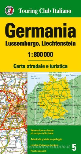 Germania, Lussemburgo, Liechtenstein 1:800.000. Carta stradale e turistica. Ediz. multilingue edito da Touring