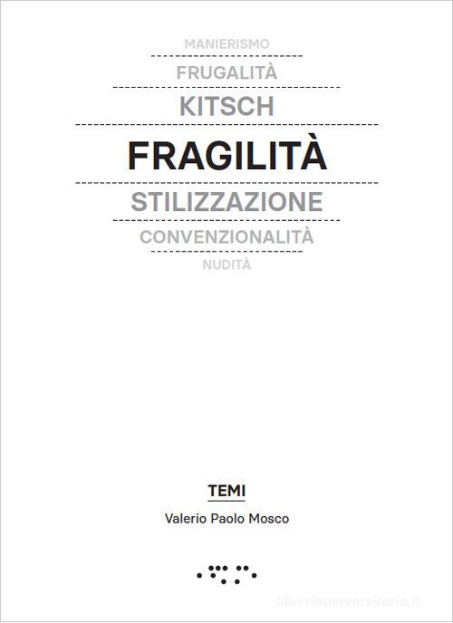 Fragilità. In architettura di Valerio Paolo Mosco edito da LetteraVentidue