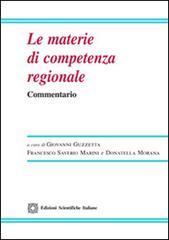 Le materie di competenza regionale edito da Edizioni Scientifiche Italiane