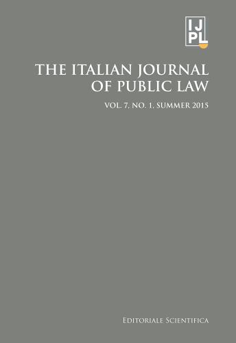 The italian journal of public law (2015) vol.1 edito da Editoriale Scientifica