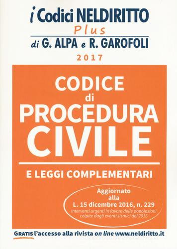Codice di procedura civile e leggi complementari di Luigi Edoardo Fiorani edito da Neldiritto Editore