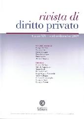 Rivista di diritto privato (2009) vol.4 edito da Cacucci