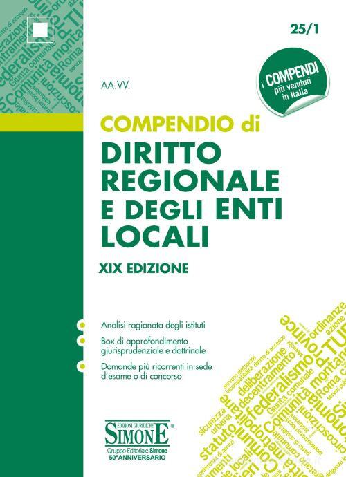 Compendio di diritto regionale e degli enti locali edito da Edizioni Giuridiche Simone