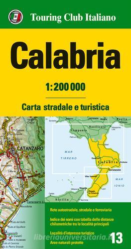 Calabria 1:200.000. Carta stradale e turistica. Ediz. multilingue edito da Touring
