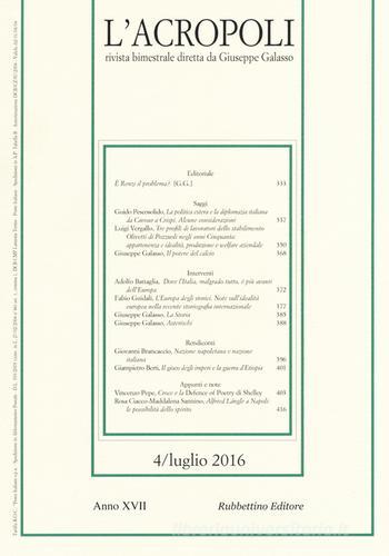 L' acropoli (2016) vol.4 edito da Rubbettino