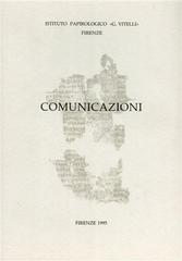 Comunicazioni vol.1 edito da Ist. Papirologico G. Vitelli