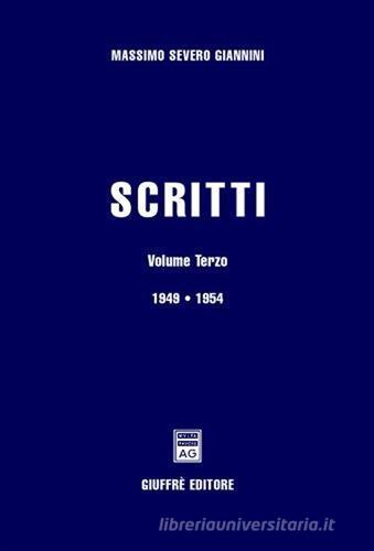 Scritti vol.3 di Massimo S. Giannini edito da Giuffrè