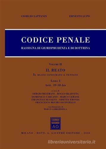 Codice penale. Libro I vol.2 edito da Giuffrè
