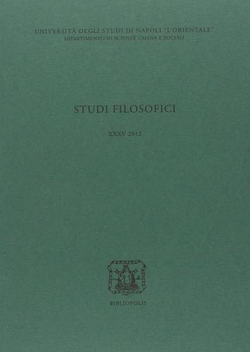 Studi filosofici vol.35 edito da Bibliopolis