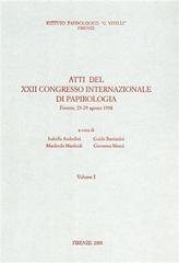 Atti del 22º Congresso internazionale di papirologia (Firenze, 23-29 agosto 1998) edito da Ist. Papirologico G. Vitelli