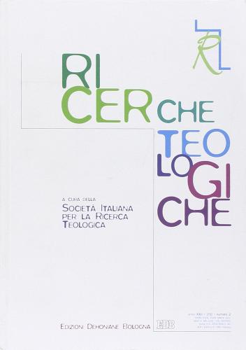 Ricerche teologiche (2012) vol.2 edito da EDB