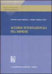 Accordi internazionale fra imprese di Fausto Luigi Merola, M. Teresa Stile edito da Giappichelli