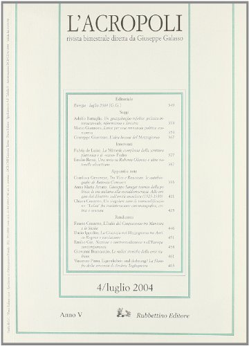 L' acropoli (2004) vol.4 edito da Rubbettino