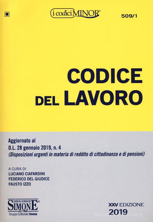 Codice del lavoro edito da Edizioni Giuridiche Simone
