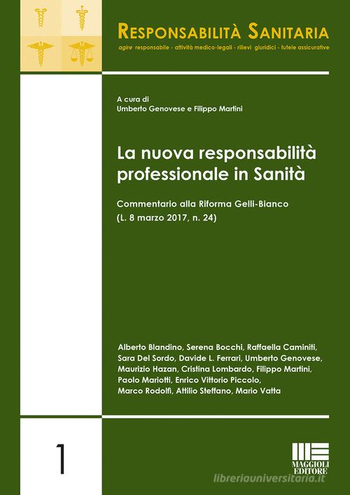 La nuova responsabilità professionale in sanità edito da Maggioli Editore