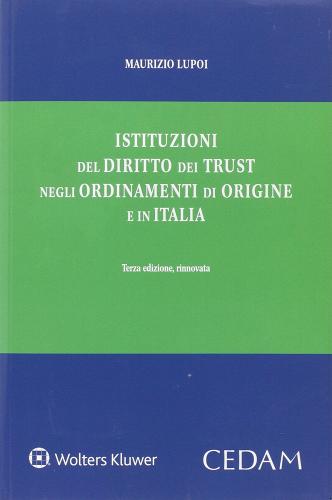 Istituzioni del diritto dei trust negli ordinamenti di origine e in Italia di Maurizio Lupoi edito da CEDAM