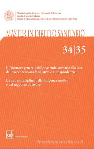 Master in diritto sanitario vol. 34-35 edito da Bononia University Press