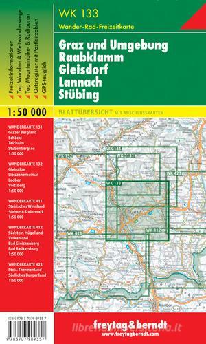 Graz and Surroundings Raabklamm Gleisdorf Lannach Stübing 1:50.000 edito da Freytag & Berndt