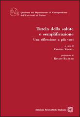 Tutela della salute e semplificazione edito da Edizioni Scientifiche Italiane