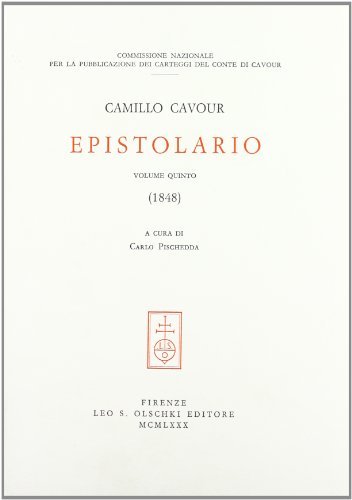 Epistolario vol.5 di Camillo Cavour edito da Olschki