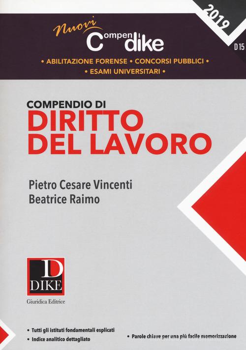 Compendio di diritto del lavoro di Pietro Cesare Vincenti, Beatrice Raimo edito da Dike Giuridica