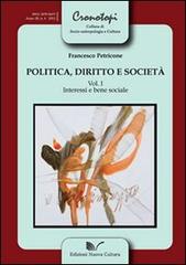 Politica, diritto e società vol.1 di Francesco Petricone edito da Nuova Cultura