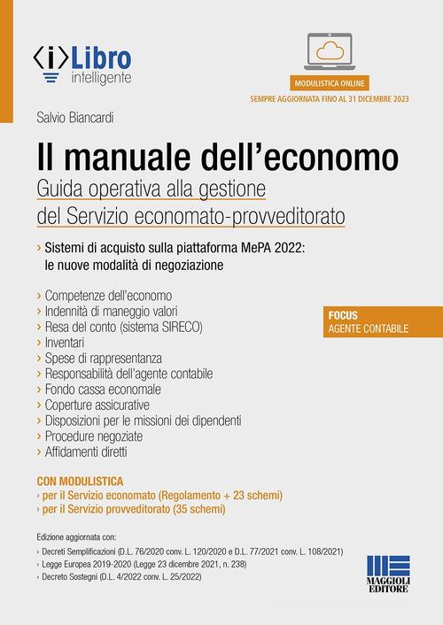 Il manuale dell'economo di Salvio Biancardi edito da Maggioli Editore