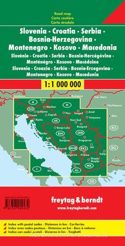 Slovenia-Croazia-Serbia 1:1.000.000 edito da Freytag & Berndt