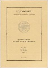 I Georgofili. Atti della Accademia dei Georgofili vol.8.1 edito da Polistampa