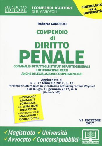 Compendio di diritto penale di Roberto Garofoli edito da Neldiritto Editore