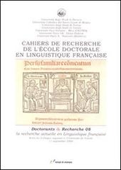 Cahiers de recherche de l'École doctorale en linguistique edito da Lampi di Stampa