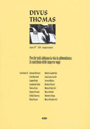 Divus Thomas (2016) vol.2 edito da ESD-Edizioni Studio Domenicano