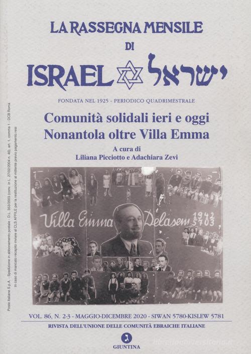 La rassegna mensile di Israel vol.86.2-3 edito da Giuntina