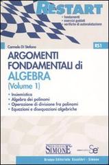 Argomenti fondamentali di algebra vol.1 di Carmelo Di Stefano edito da Edizioni Giuridiche Simone