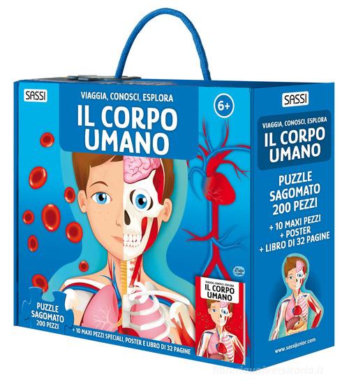 Il corpo umano. Viaggia, conosci, esplora. Nuova ediz. Con 10 maxi pezzi. Con puzzle sagomato. Con Poster di Ester Tomè edito da Sassi