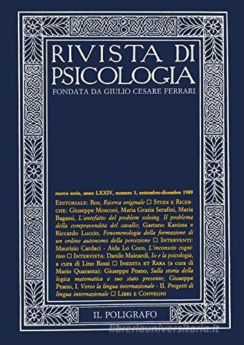 Rivista di psicologia (1989) vol.3 edito da Il Poligrafo