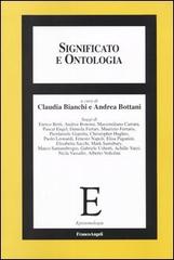 Significato e ontologia edito da Franco Angeli