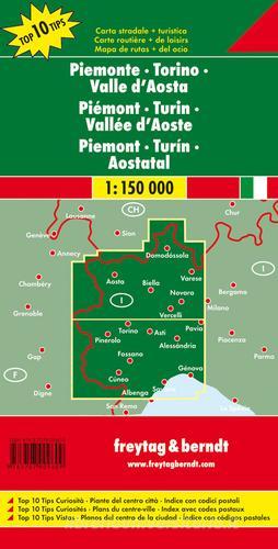 Cartina Piemonte 1:150.000 edito da Freytag & Berndt